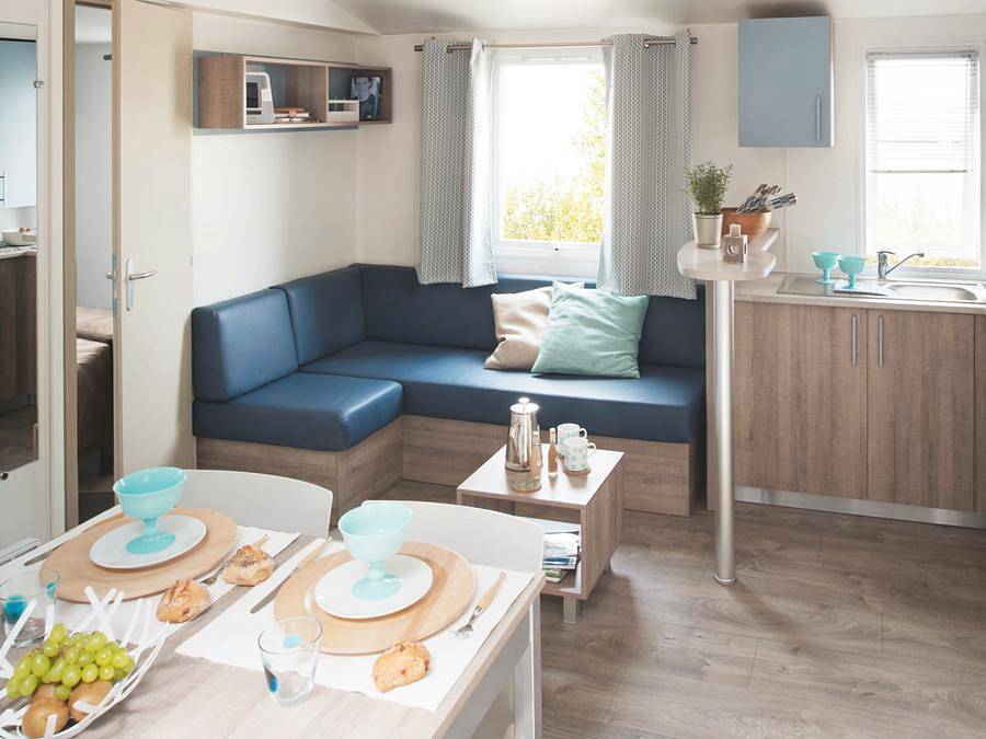 Camping Les Peupliers - Mobilheim 6 personen - Z - Mobilheim Familie Eco Clim 6 Personen in La Flotte, Ile de Re