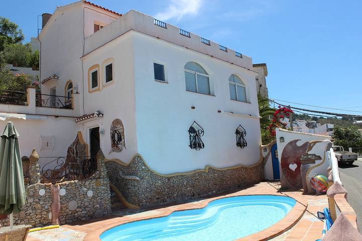 Ferienhaus 'Casa Mila' mit Meerblick, privatem Pool und Klimaanlage in Cómpeta, Cordillera Penibética