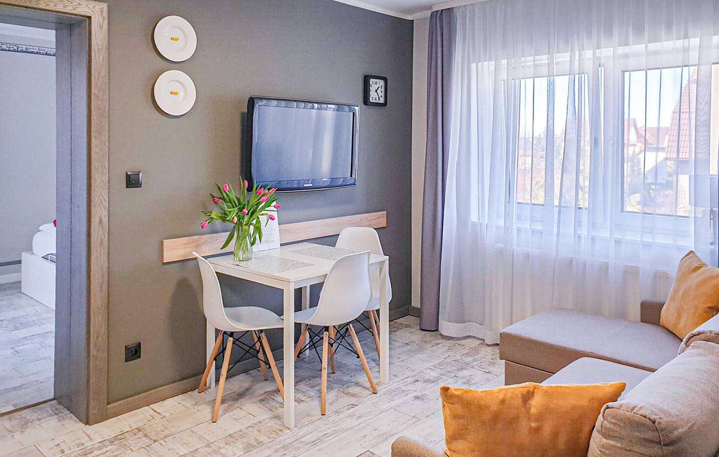 Ganze Ferienwohnung, Ferienwohnung für 4 Personen mit Terrasse in Leba, Slowinzischer Nationalpark