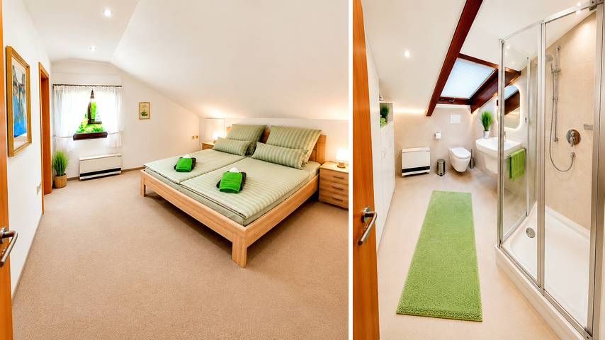 Ganze Ferienwohnung, Haus Franziska - Ferienwohnung 60qm, 1 Schlafzimmer, max.2 Personen in Bad Urach, Albsteig Etappe 9