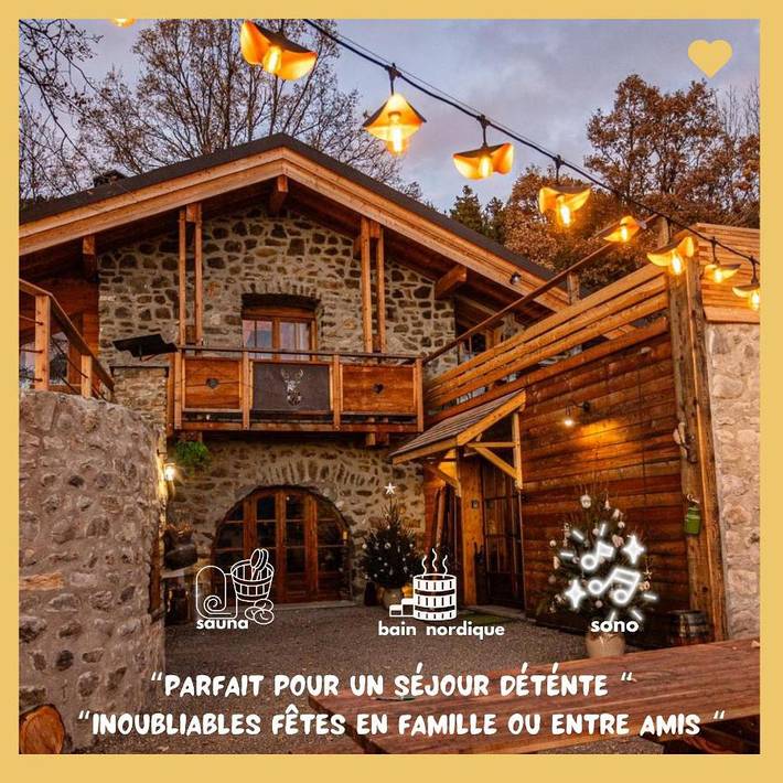 Gîte pour 18 personnes, avec vue ainsi que jardin et sauna, animaux acceptés à Prunières
