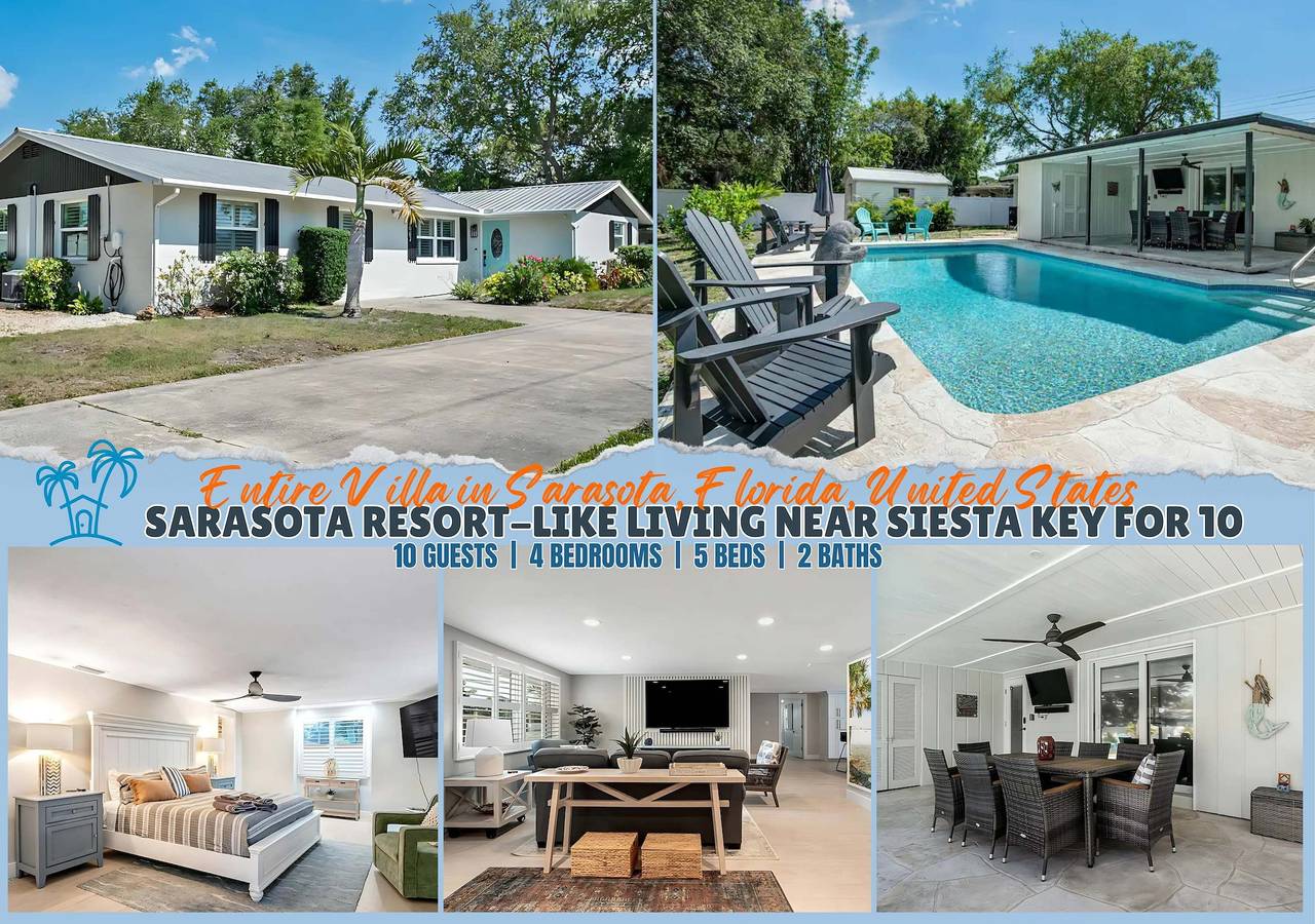 Vacation Rental for 10 Guests in Sarasota County