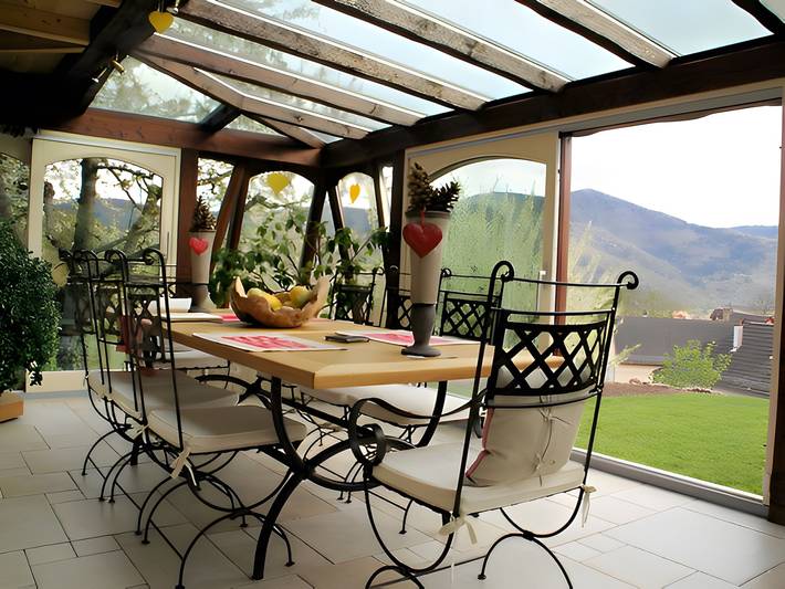 Frühstückspension 'Le Coup De Cœur De Mireille' mit Bergblick, privater Terrasse und WLAN in Walbach, Regionaler Naturpark Belchen der Vogesen
