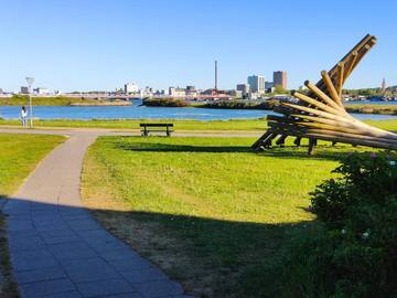 Ferienwohnung für 4 Personen, mit Terrasse und Ausblick in Aalborg