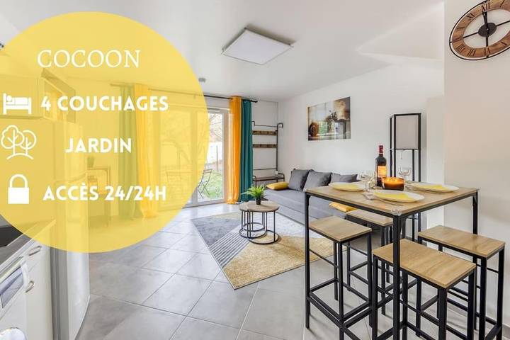 Gîte pour 4 personnes, avec jardin ainsi que vue et terrasse dans Baulne