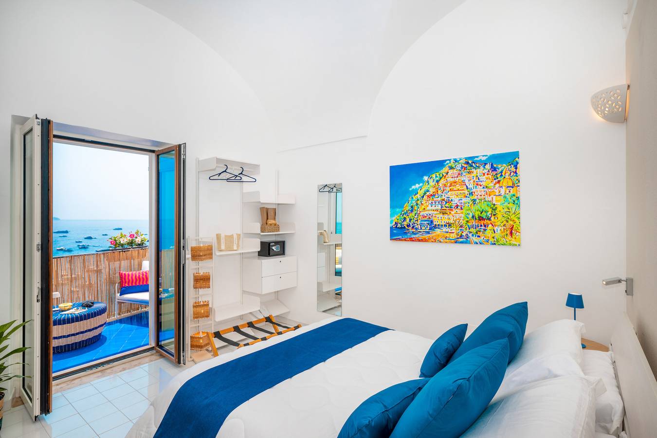 Elegante Suite mit Balkon und Meerblick in Positano in Positano, Amalfiküste