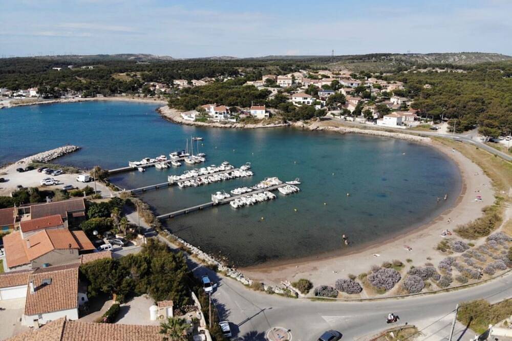 Villa pieds dans la mer de la Côte bleue in Martigues, Mittelmeerküste (Frankreich)