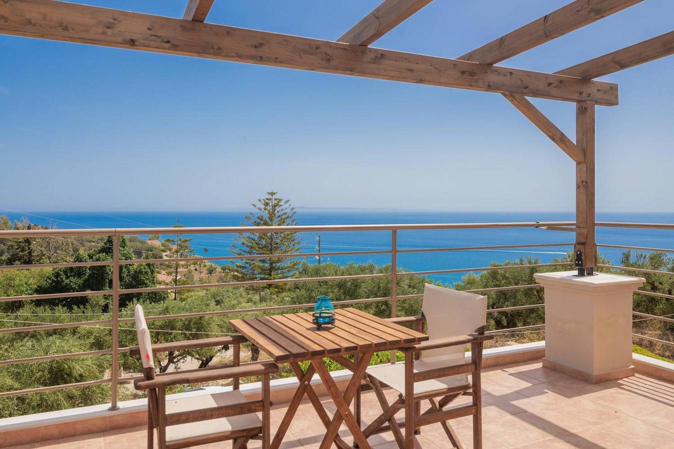 Villa 'Zante Oliva Blu-Seaview With' mit Meerblick, Wlan und Klimaanlage in Bochali, Zakynthos