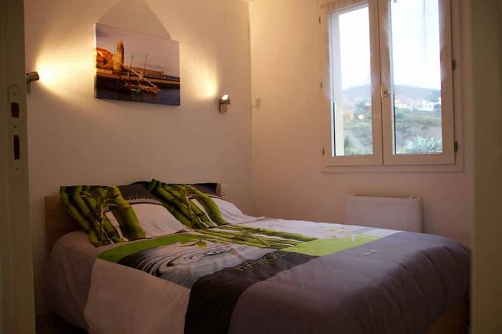 Ganze Wohnung, Appart T3 von 55 m2 Meerblick 2 Bett 2/4/6 Pers, Veranda, WIFI, Garage, 200 m Vom Hafen in La Côte Vermeille, Port-Vendres