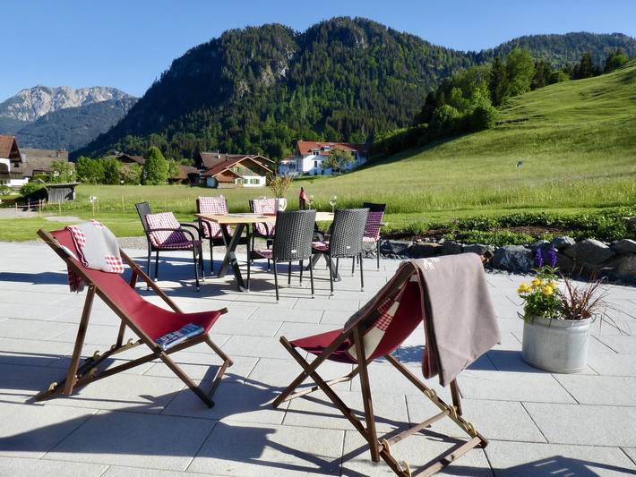 Pension für 2 Personen, mit Balkon und Terrasse sowie Garten in Pfronten