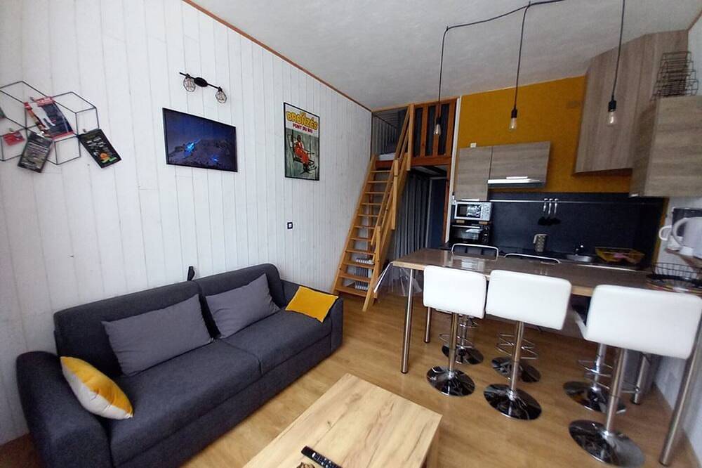 Entire apartment, Cozy Studio, Ideal for 4, Renovated, Ski-in/Ski-out, Wifi, Pet-Friendly, Non-Smoking in Le Lioran, Laveissière
