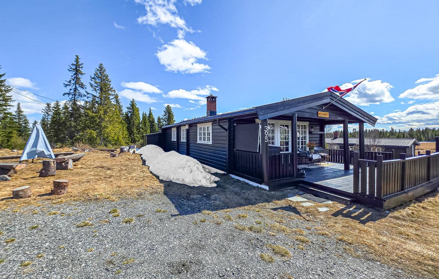 Ferienhaus für 6 Personen mit Ausblick in Gol