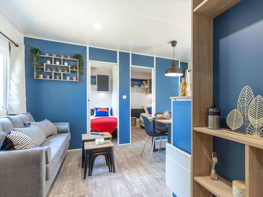 Camping Domaine de l'Orangerie de Lanniron   - Canvas and wooden tent 6 persons - Sunêlia Luxe Lodge 3 bedrooms 2 bathrooms - Sheets provided in Quimper, Quimper region