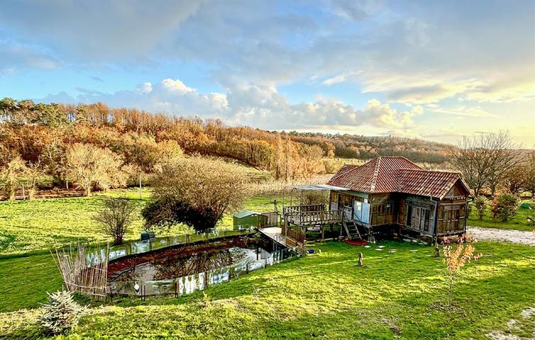Location de vacances pour 4 personnes, avec piscine ainsi que jardin et terrasse, animaux acceptés à Saint-Sulpice-de-Roumagnac