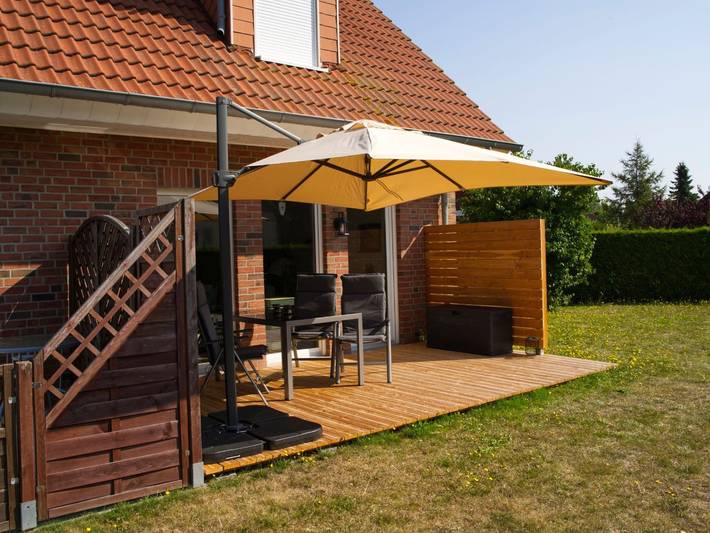 Bungalow für 3 Personen, mit Terrasse und Garten