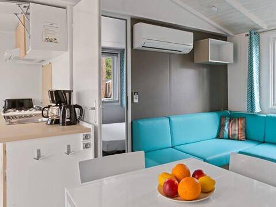Camping Le Petit Mousse - Mobilheim 6 personen - Premium | 3 Zi. | 6 Pers. | Erhöhte Terrasse | 1 Bad | Klimaanlage in Vias Plage, Vias