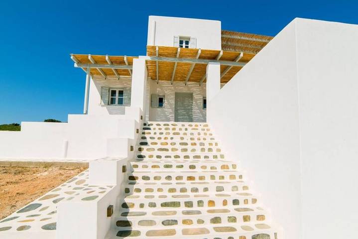 Dom dla 8 osób, z balkon i ogród, Dla rodziny w Paros