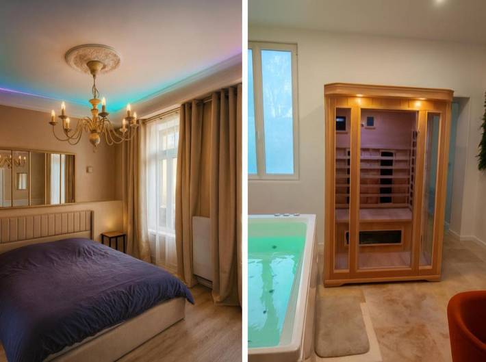 Gîte pour 2 personnes, avec jacuzzi ainsi que terrasse et sauna, animaux acceptés à Nesle