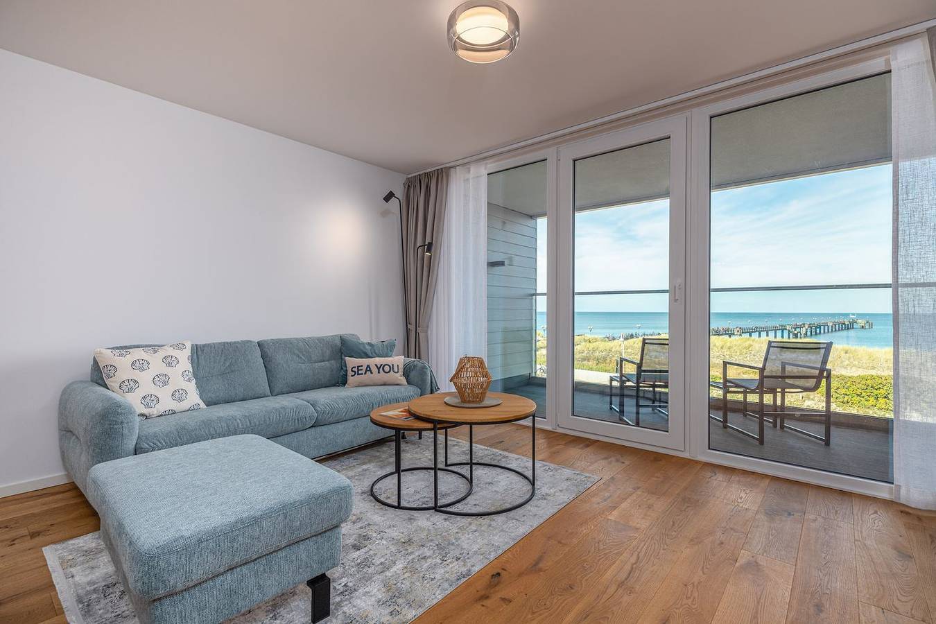 Appartement entier, Appartement de vacances pour 3 personnes avec balcon in Müritzer Wiesen, Graal-Müritz