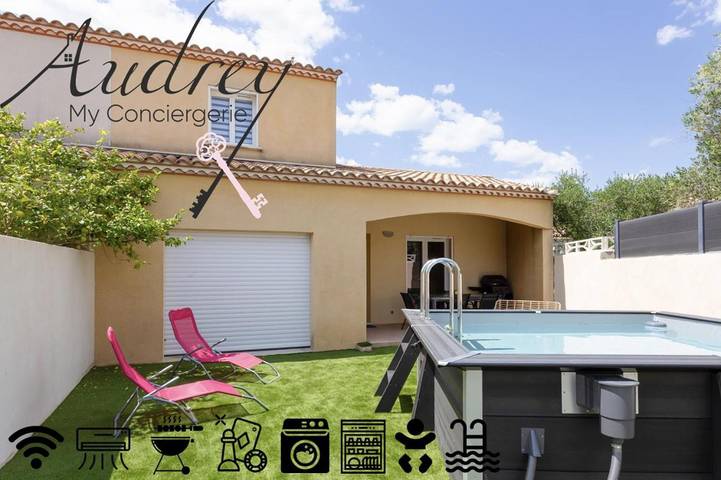 Villa pour 7 personnes, avec vue et terrasse à Aigues-Mortes