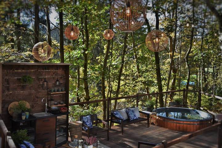 Domek letniskowy dla 12 osób, z ogród i jacuzzi w Szklarska Poręba