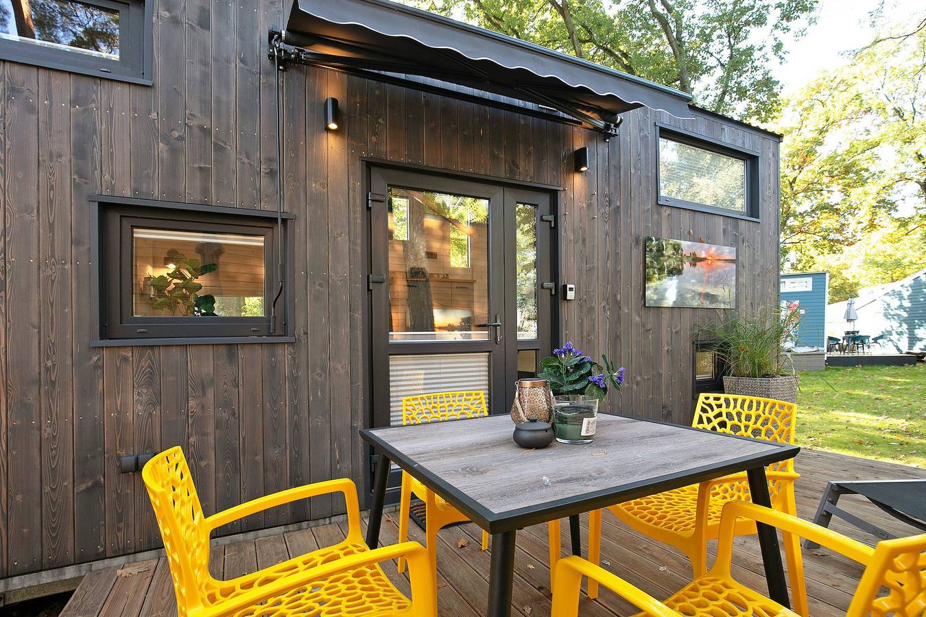 Ganze Ferienwohnung, Tiny Home 'Tiny House Nr 4' mit privater Terrasse, Wi-Fi und Klimaanlage in Caputh, Schwielowsee