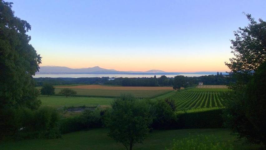 Cottage pour 9 personnes, avec vue sur le lac ainsi que vue et jardin à Lavigny