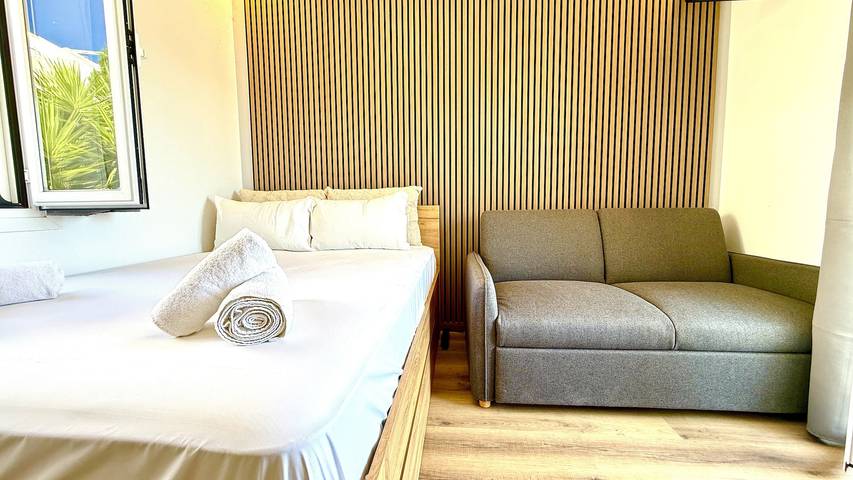 Studio pour 4 personnes, avec balcon