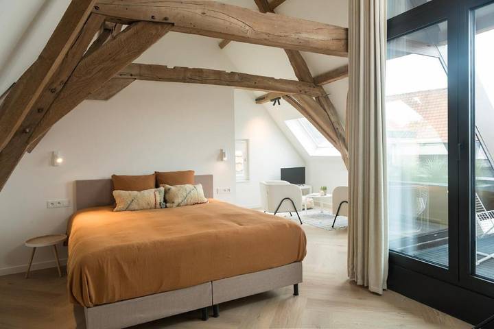 Chambre d’hôte pour 2 personnes, avec terrasse ainsi que sauna et vue dans Grimbergen