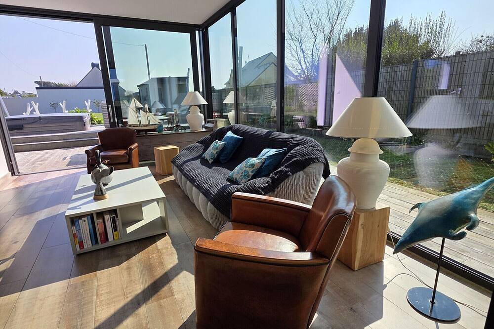 Modern house on the dunes of Sainte Marguerite with optional Spa Spa in Landéda, Brest und Umgebung