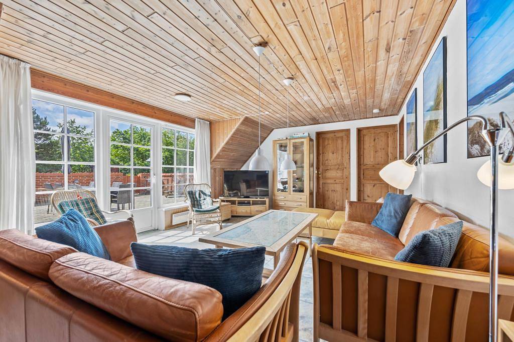 Strohdach Ferienhaus mit Pool auf Rømø in Sønderstrand, Tagholm