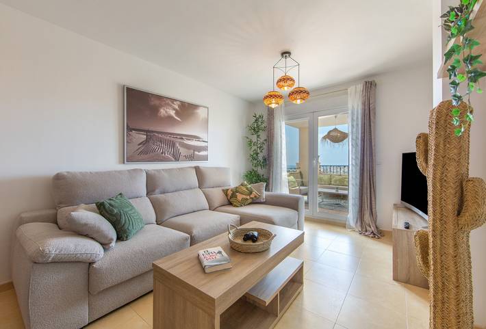 Apartamento entero, Apartamento 'Dúplex Olalla Playa' con vistas al mar, Wi-Fi y aire acondicionado in Palomares, Cuevas del Almanzora