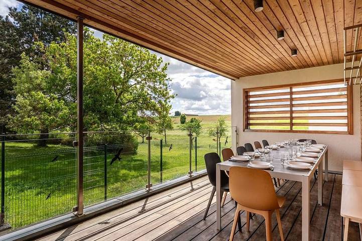 Appartement de vacances pour 14 personnes, avec Balcon et Jardin