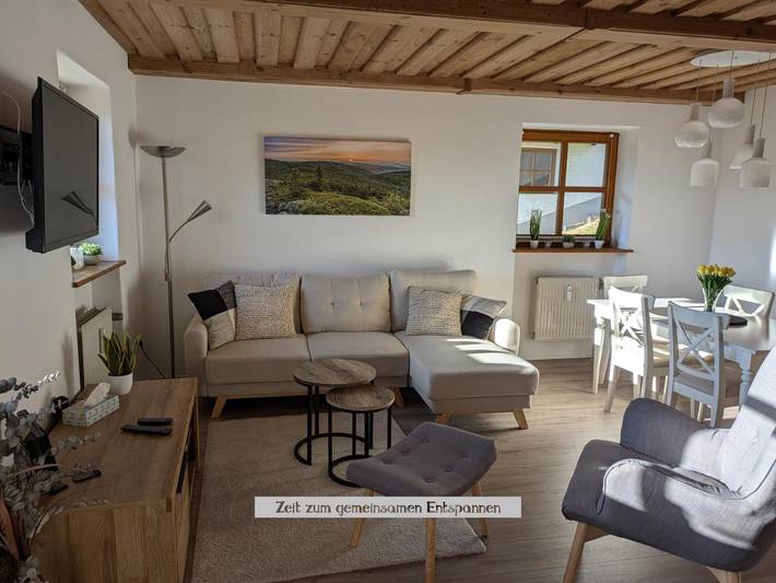 Ferienwohnung für 4 Personen, mit Terrasse und Garten sowie Pool und Sauna in Hauzenberg