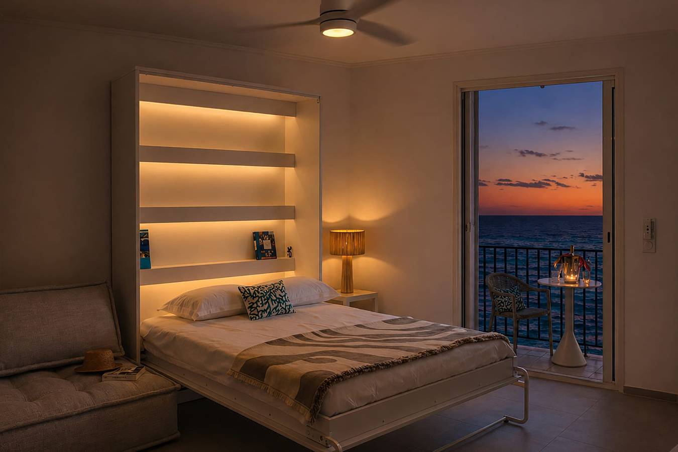 Monolocale intero, U Mare in Casa – Studio vue mer avec accès direct au littoral à Erbalunga in Erbalunga, Brando