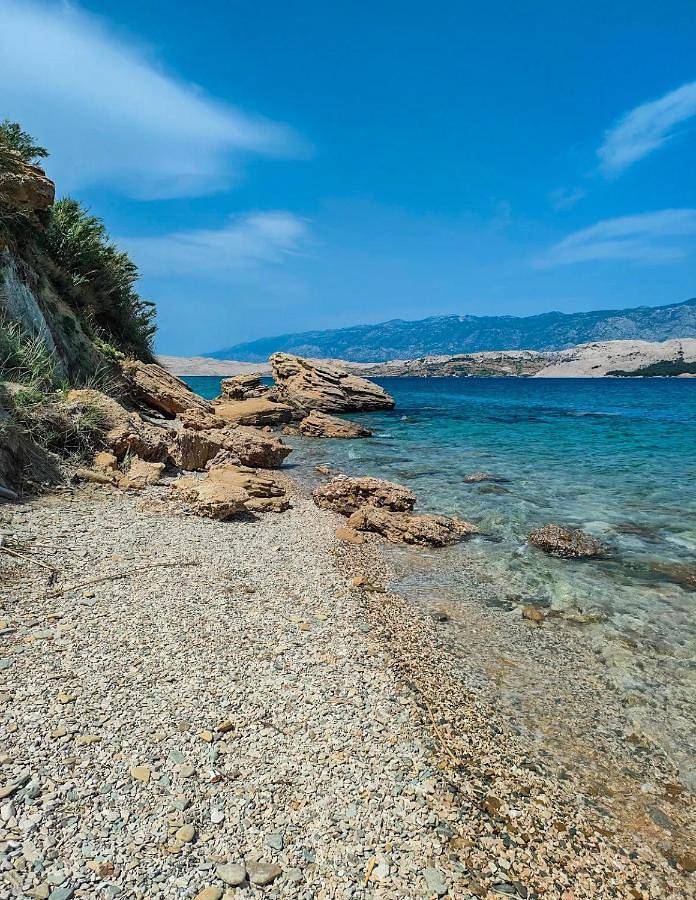 Tent in plaža Dubrava, Pag Stad