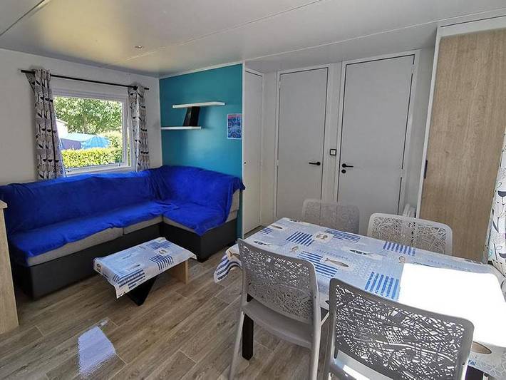 Camping et Parc Les Goelands  - Mobilheim 4 personen - Parc N°7 - Überdachte Terrasse - 2 Schlafzimmer in Arzal, Côte des Mégalithes