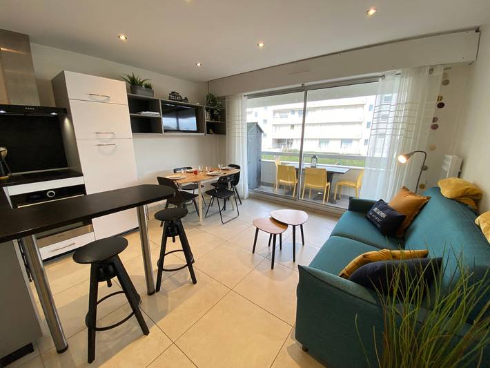 Studio pour 4 personnes, avec balcon