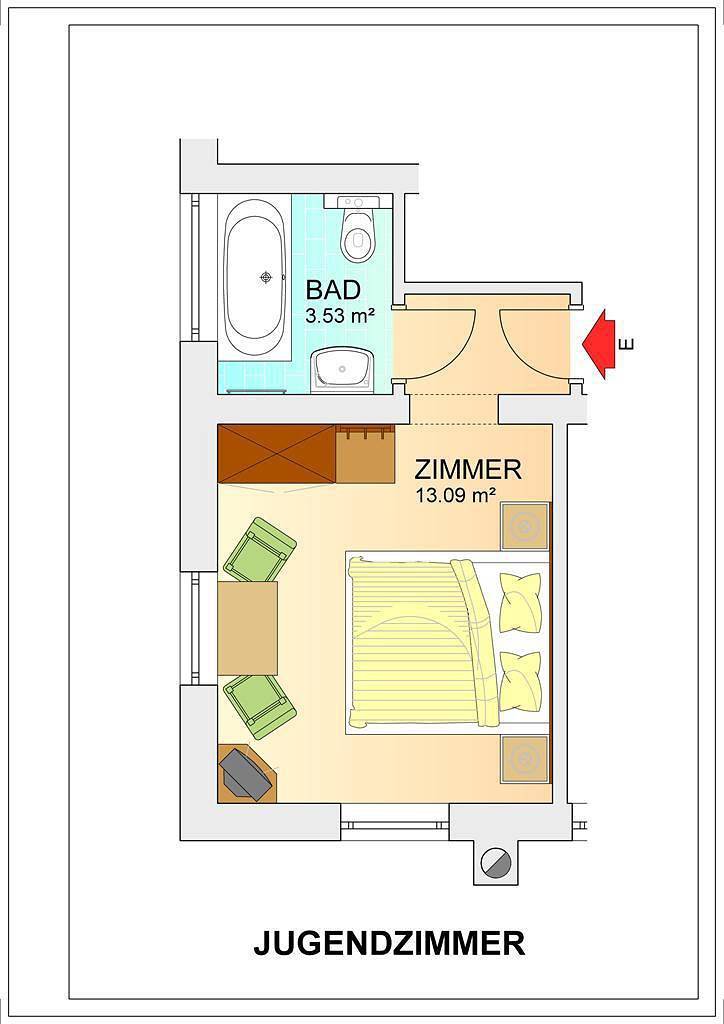 Jugendzimmer Nr. 5 in Stubaier Alpen, Sölden (Österreich)