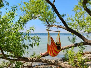 Ferienwohnung für 4 Personen, mit Seeblick und Sauna sowie Garten am Bodensee