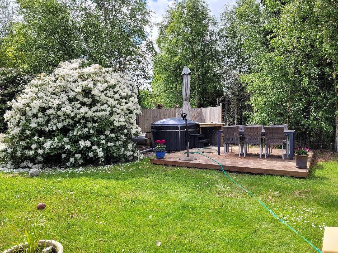 Lovely holiday home with spa and hot tub outside  in Hou, Aalborgregionen