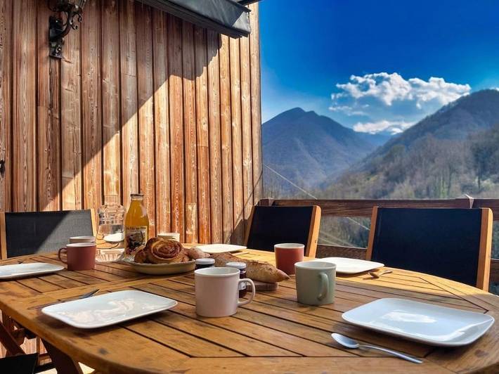 Chalet pour 8 personnes, avec Balcon ainsi que Terrasse et Vue