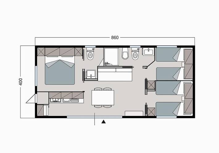 Bungalow für 6 Personen, mit Pool an der Adriatisches Meer - 2