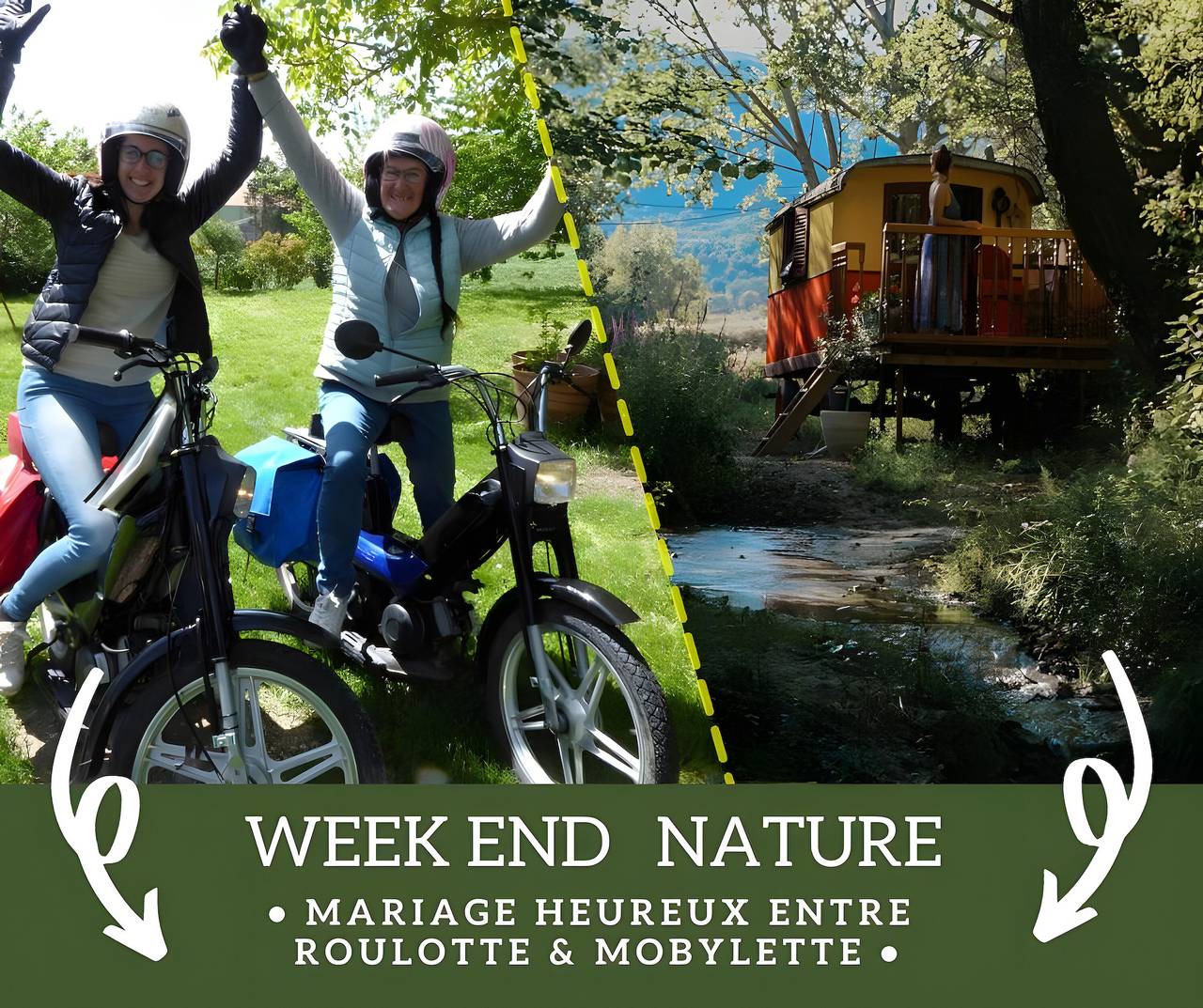 Apartamento inteiro, Roulotte Tzigane à beira do ribeiro - drôme provençale (2p) in Marsanne, Nyons (Região)