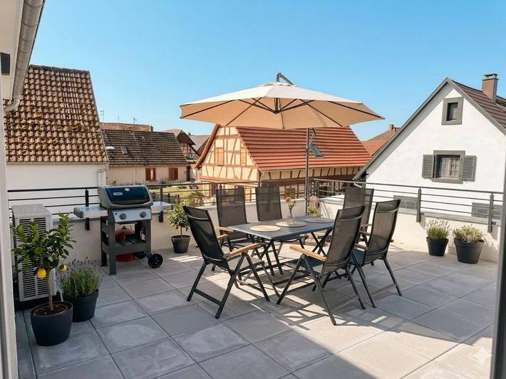 Appartement de vacances pour 6 personnes, avec terrasse et vue, animaux acceptés