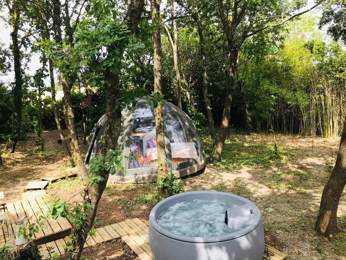 Tente pour 2 personnes, avec piscine et jacuzzi ainsi que jardin et terrasse près du Canal du Midi - 2
