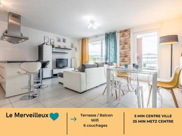 Gîte pour 8 personnes, avec terrasse et vue à Yutz