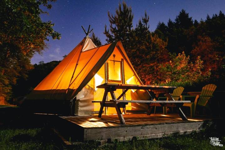 Camping for 2 people, with Terrace and Garden in the Luxembourg (Belgium)