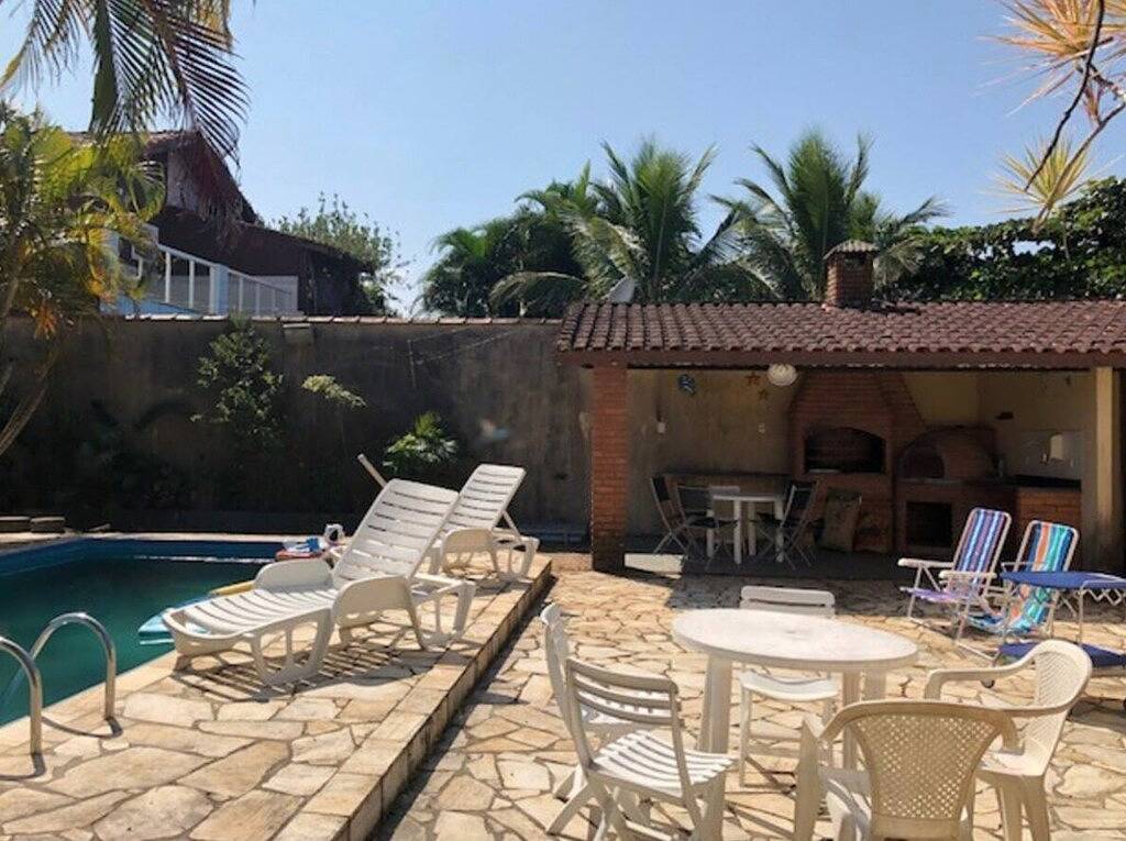 Strandhaus mit Pool, Grill auf 50 m Markt, Sky 152 Kanäle + Garage 4 in Itanhaém, Baixada Santista