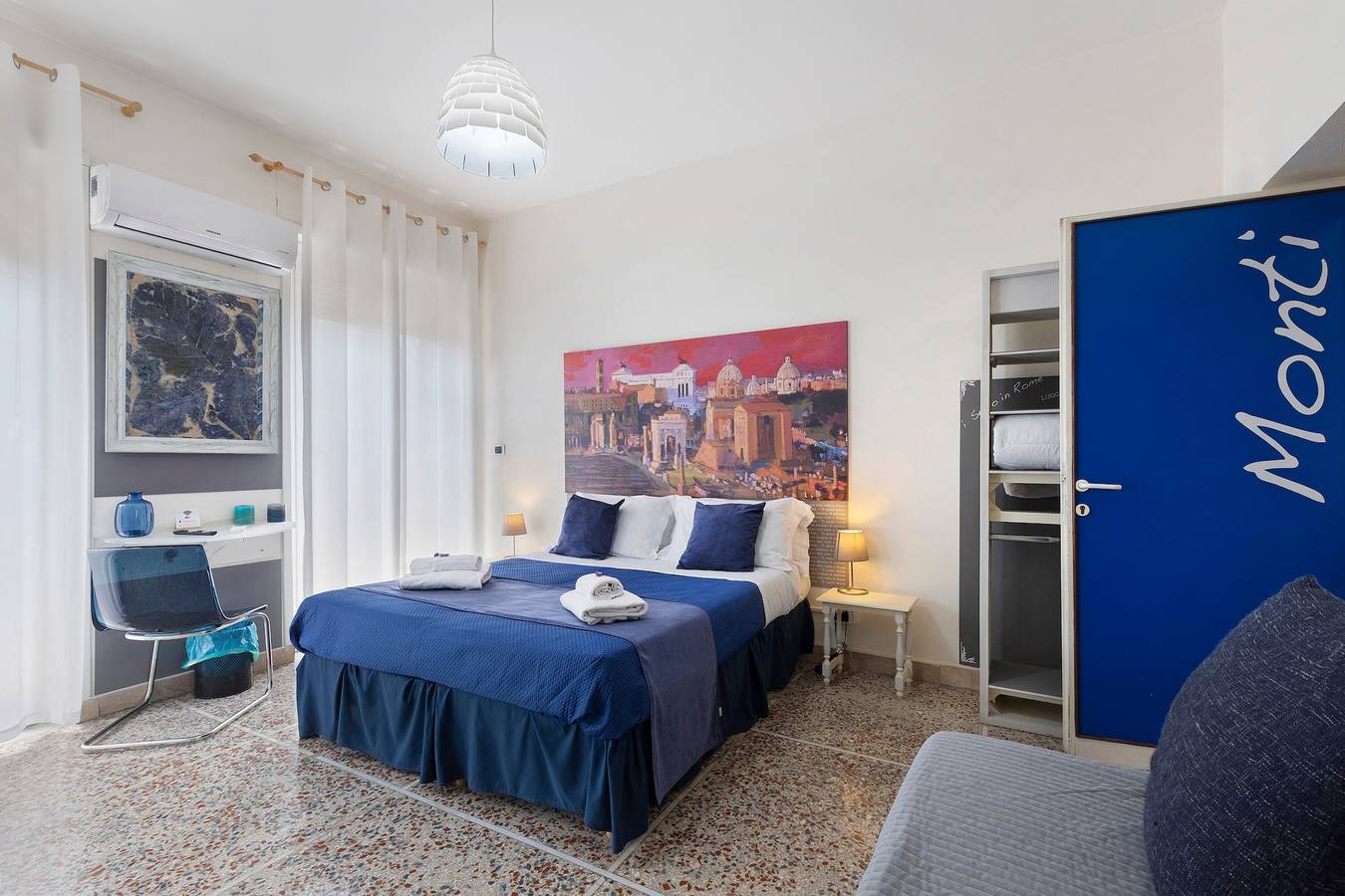 Zimmer 'Matrimoniale - Monti' mit Balkon, Wlan und Klimaanlage in Rom, Rom Provinz